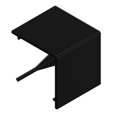 60-270-1 MODULAR SOLUTIONS PART END CAP FOR 3-WAY BODY CONNECTION, SQUARE, BLACK, USED WITH 40-010-1